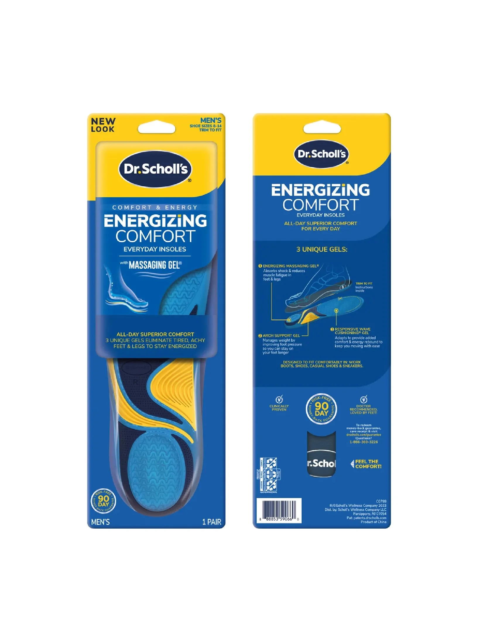 SCHOLL Dr.Scholl's Comfort & Energy Energizing Comfort Everyday Insoles with Massaging Gel