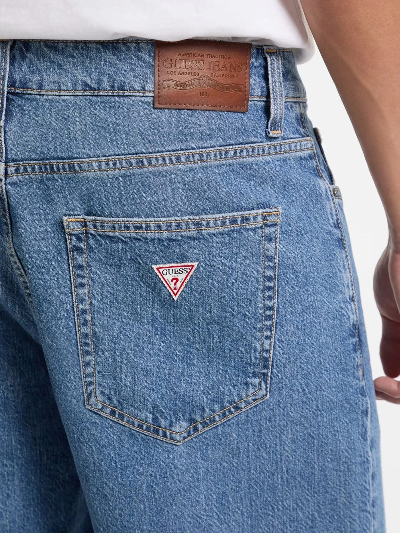 GUESS GUESS MEN  DENIM REGULAR SHORTS  M4YD37D5M54  -  Denim