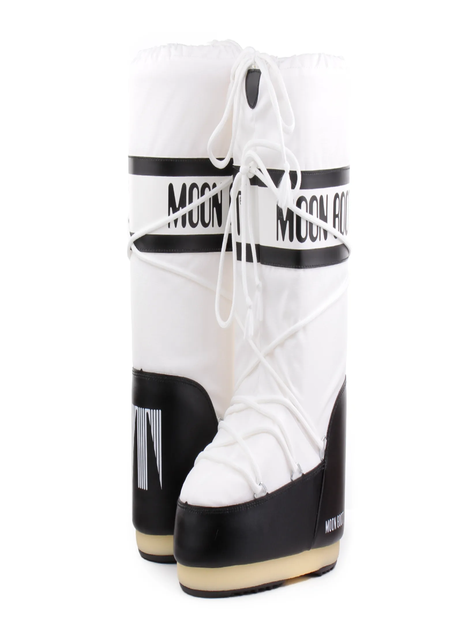 MOON BOOT UNISEX ICON NYLON IN BLACK/WHITE
