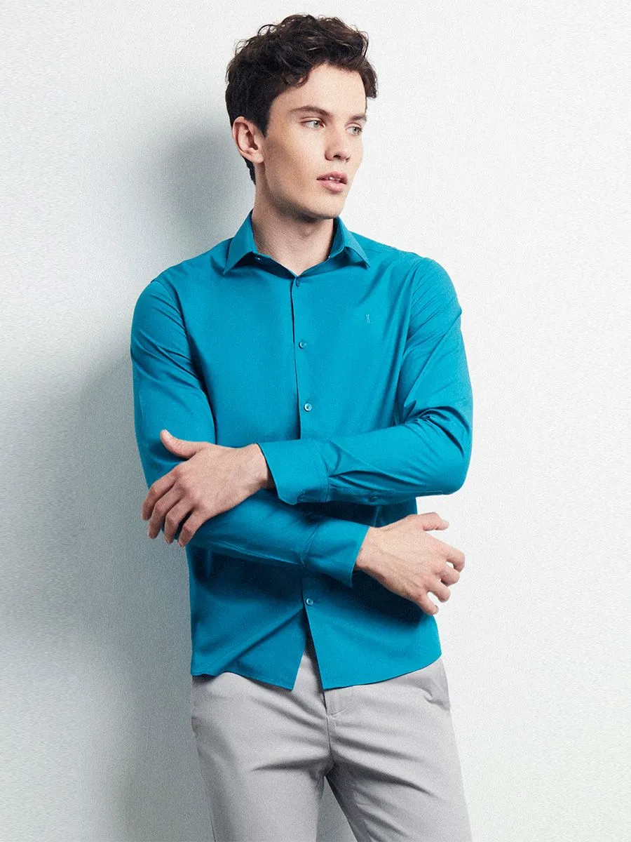 LTD Slim Fit Shirt Men Mid Green