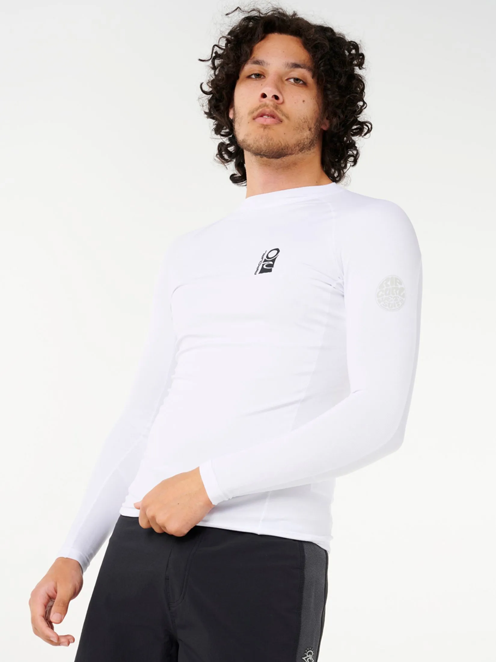 RIP CURL Men Wetsuit Long Sleeves Search UPF Perf L/S White