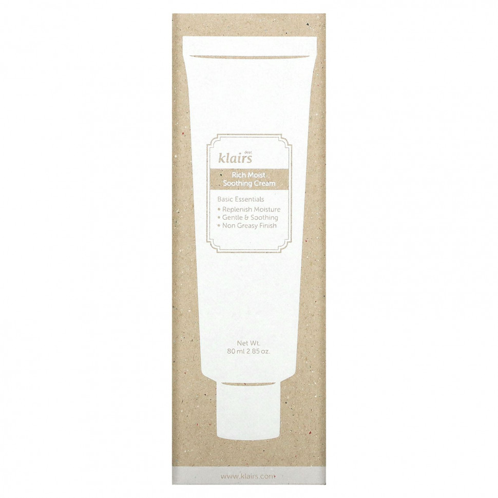 Dear, Klairs, Увлажняющий успокаивающий крем, 80 мл (2,85 унции)