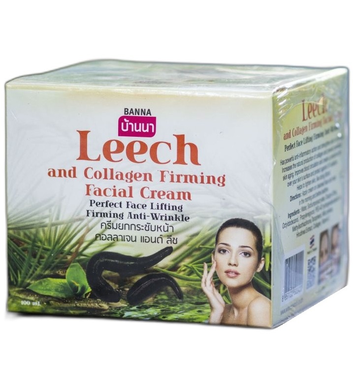 Омолаживающий крем для лица с пиявками и коллагеном Banna 100 мл