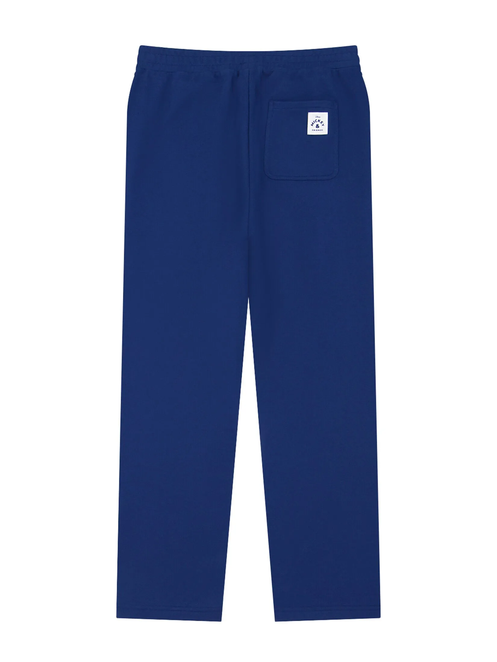 GIORDANO Men's French Terry Elastic Waist Knit Pants (Disney) Blue