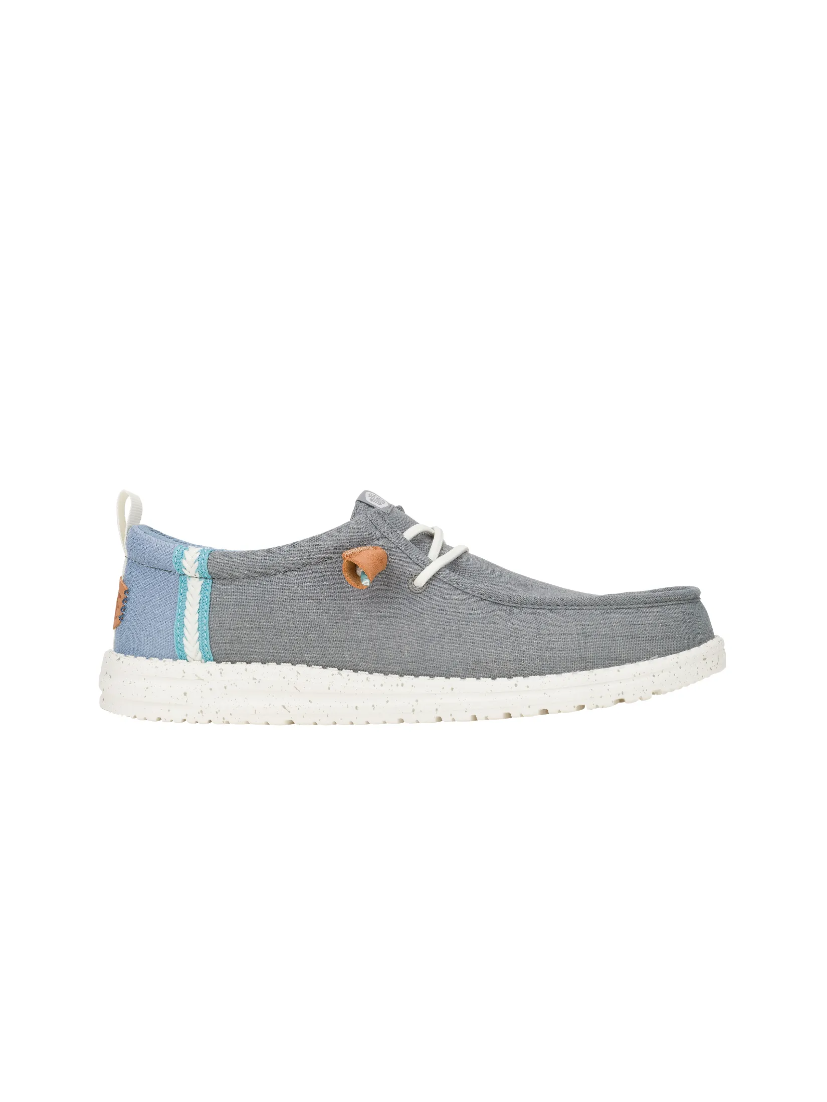 HEYDUDE WALLY CRAFT LINEN - MONUMENT GREY/FADED DENIM