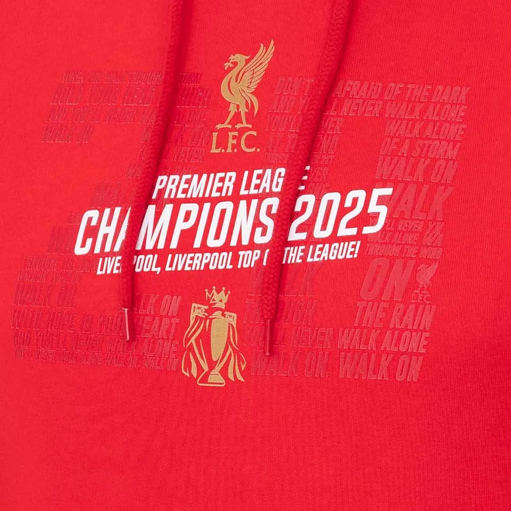 LIVERPOOL FOOTBALL CLUB EPL Champions 2024/25 Men Hoodie Red - LF068AP658ENTH