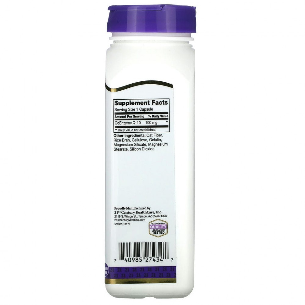 21st Century, коэнзим Q10, 100 мг, 150 капсул