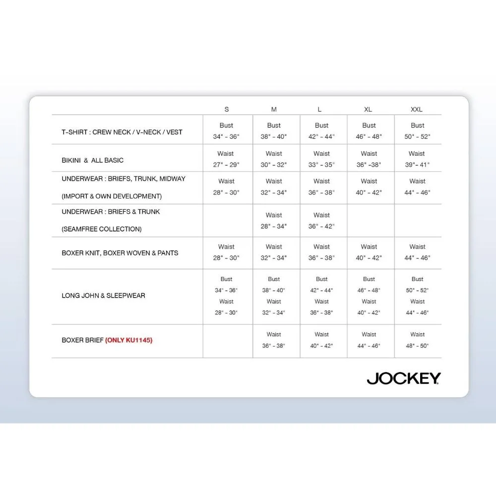 JOCKEY UNDERWEAR BALANCE KU 500708H CREW NECK BLACK