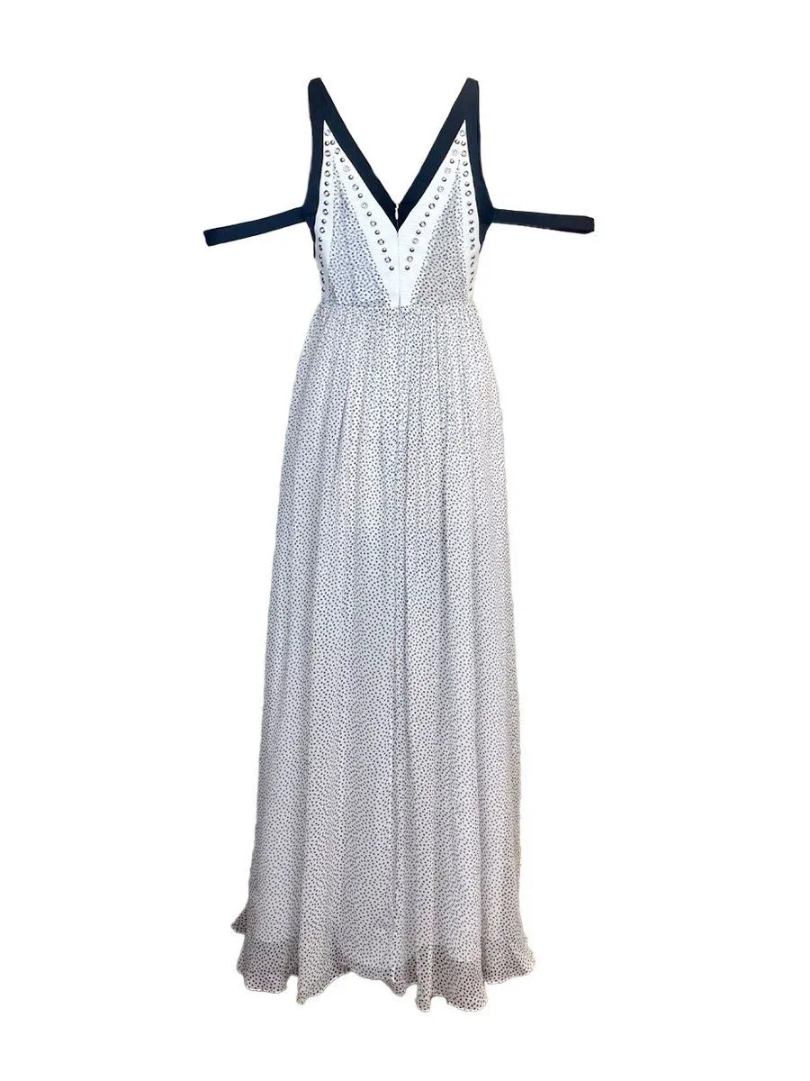 SENADA WOMEN POLKA DOT SILK MAXI DRESS