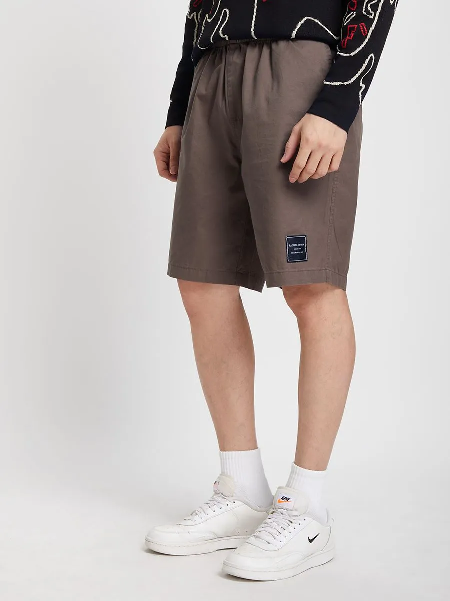 PACIFIC UNION Men Shorts Elastic Waist Casual