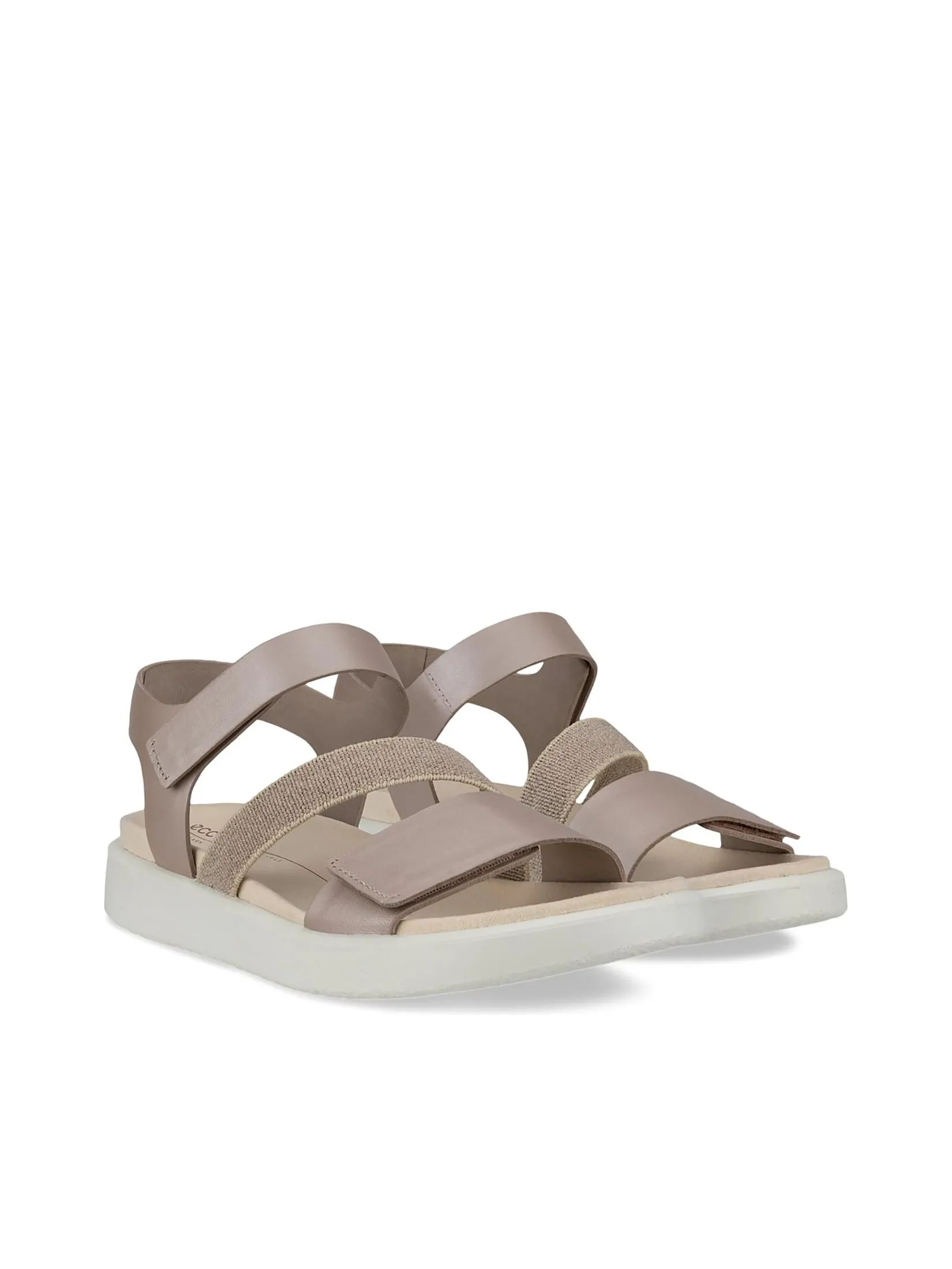 ECCO Women Sandals Flowt Flat Grey Rose Metallic