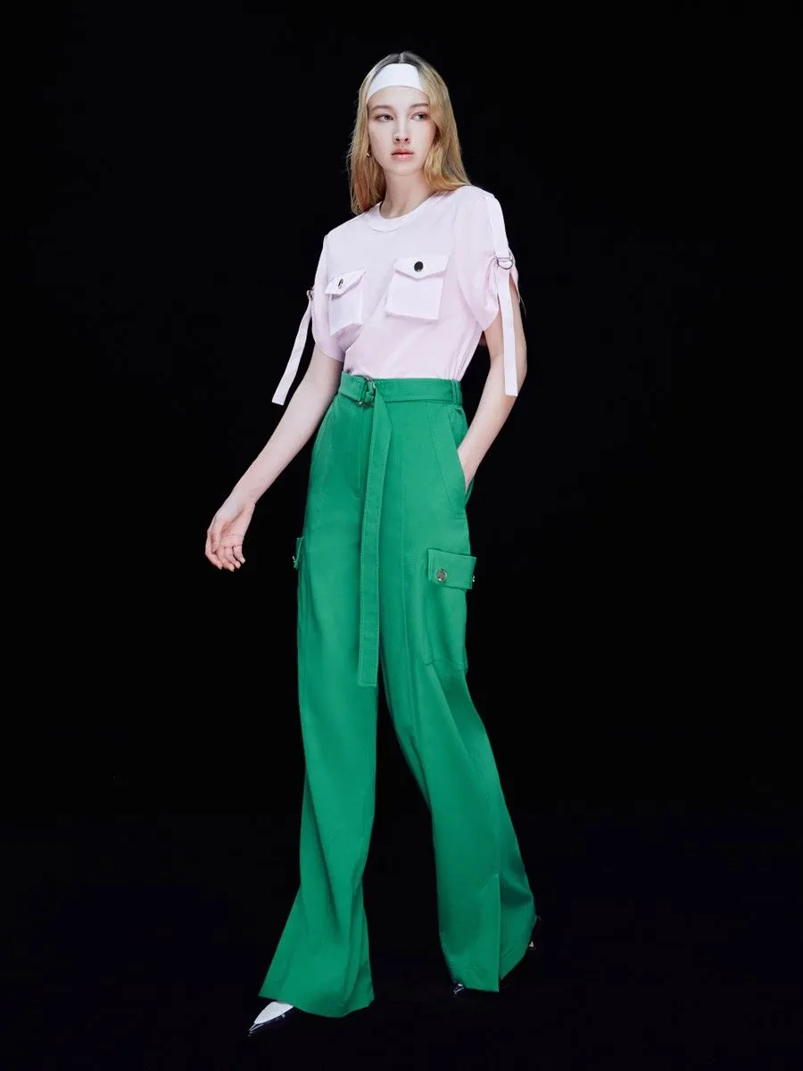 ASV (SS24) Glenda Women Straight Pants  Green