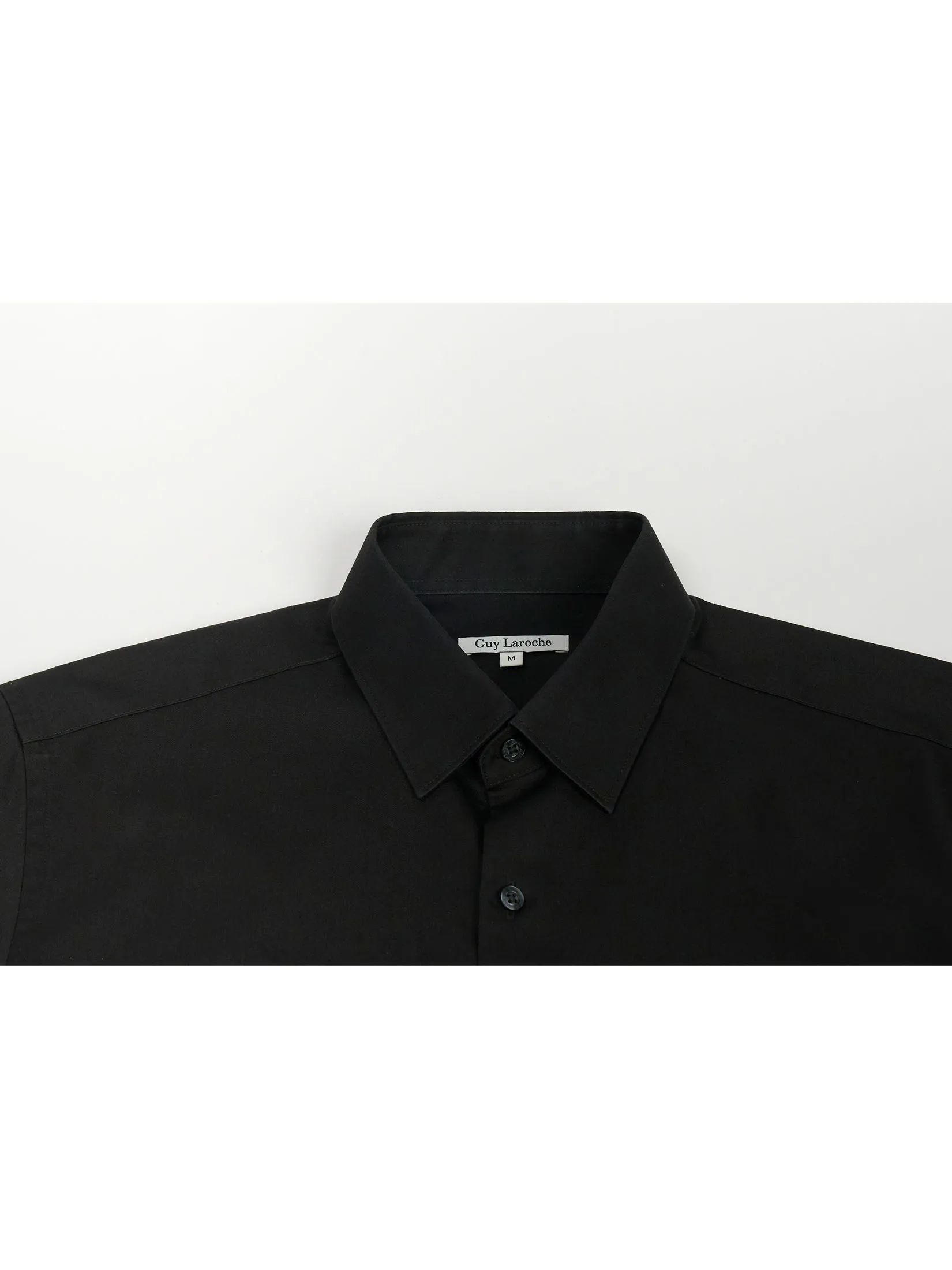 GUY LAROCHE MENWEAR Men s Shirt Long-Sleeve Black Slim Fit, Model BAB6200W5BL