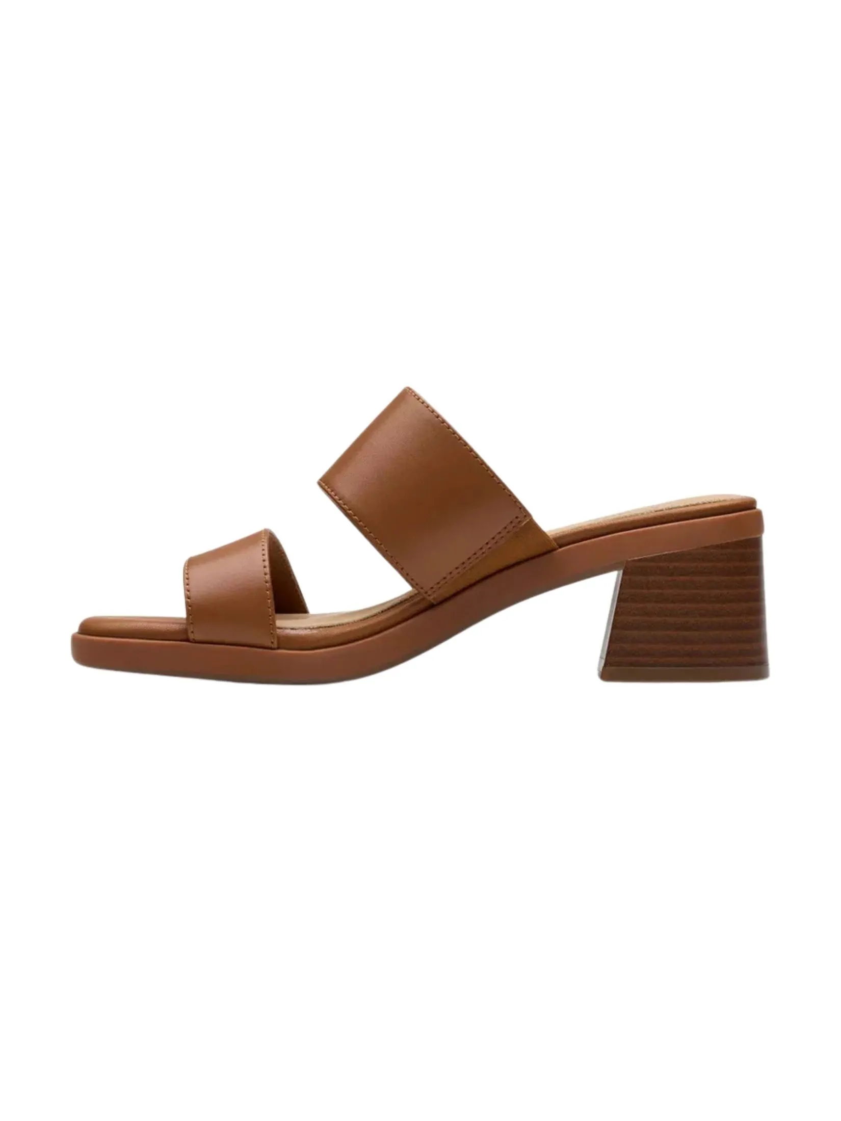 CLARKS Jaylan Dusk Tan Leather Women’s Heeled Sandals