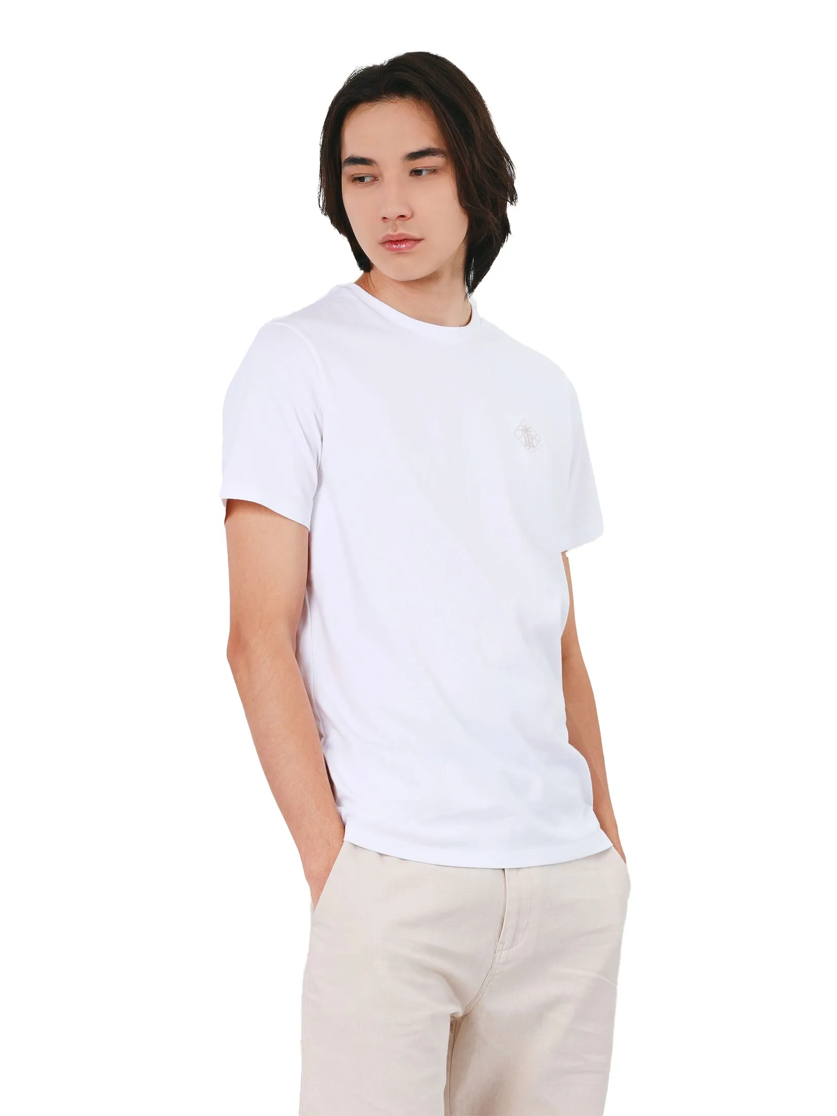 JOHN HENRY Men's T-Shirts (Slim Fit) Rejuvenate Vacation White