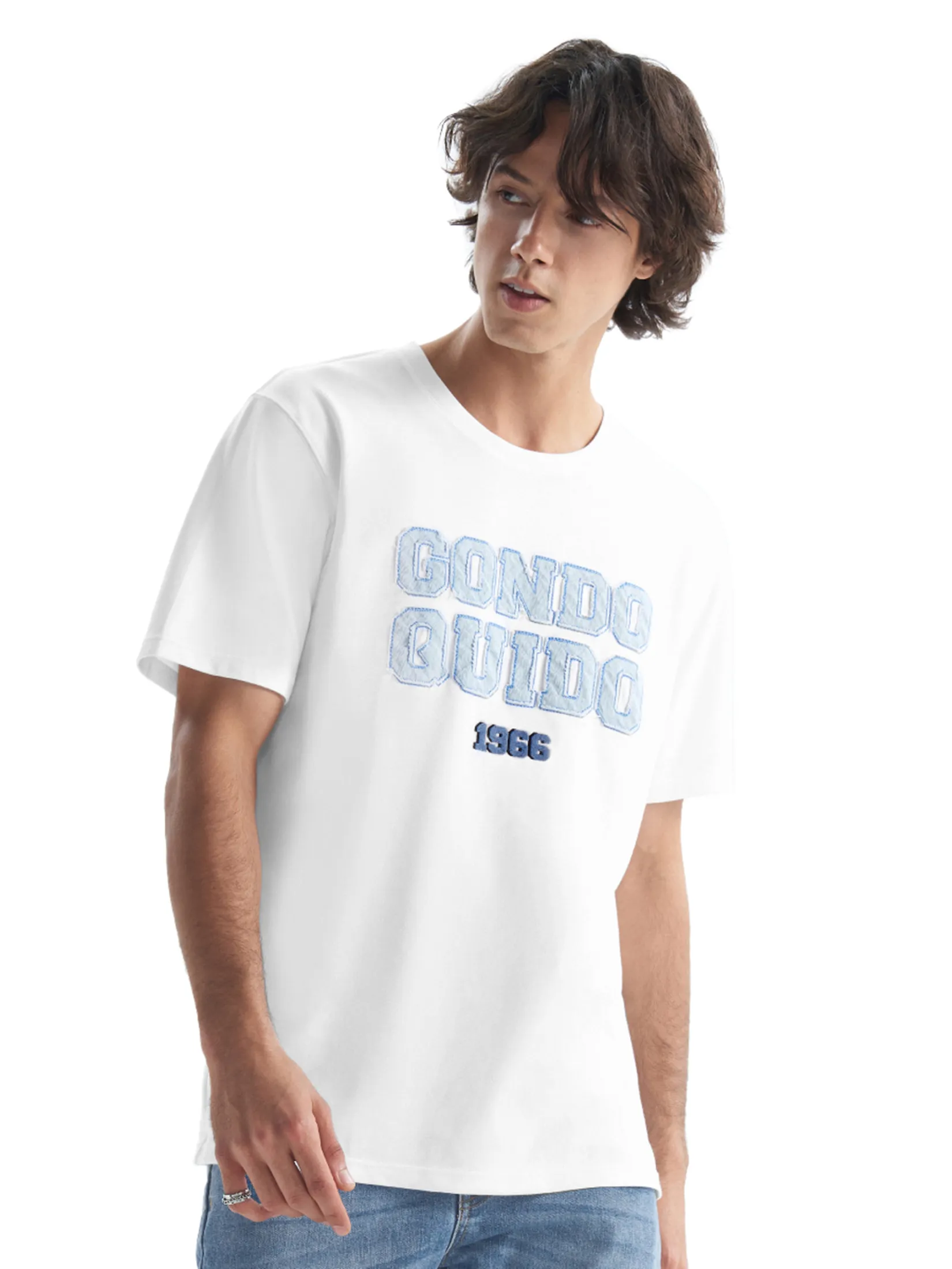 GQ Men T-Shirt Short Sleeves CTJ Cool Tech 502984 White