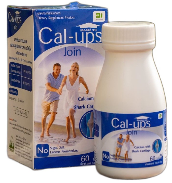 Кальций с акульими хрящами для суставов и костей Cal-Ups 60 шт