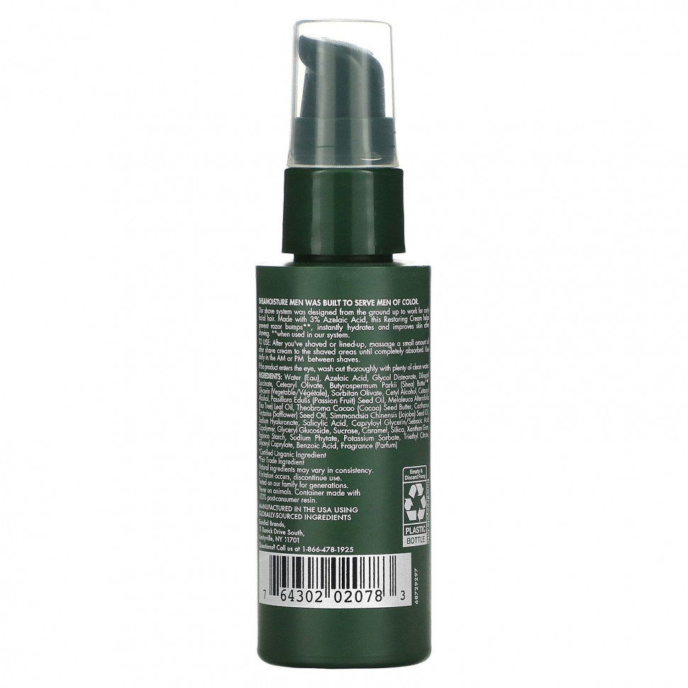 SheaMoisture, Для мужчин, восстанавливающий крем после бритья, 59 мл (2 жидк. Унции)