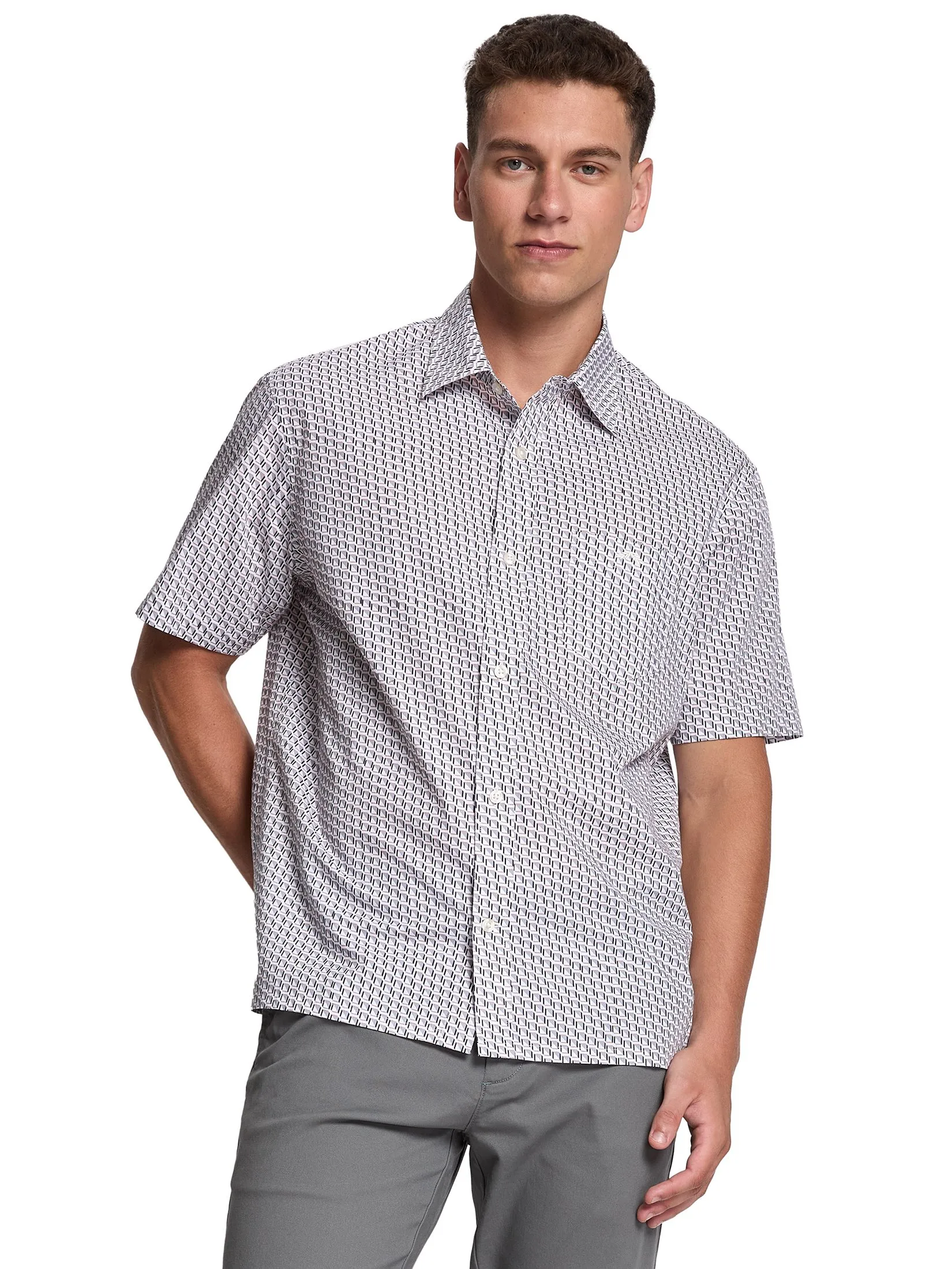 ALUMNUS Men Shirt Short Sleeves 2510SSRL31 Grey