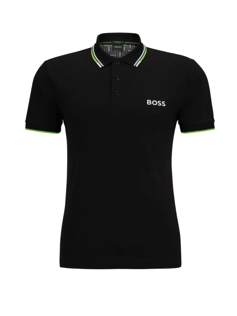 BOSS Men s Polos Regular Fit Black Size - L