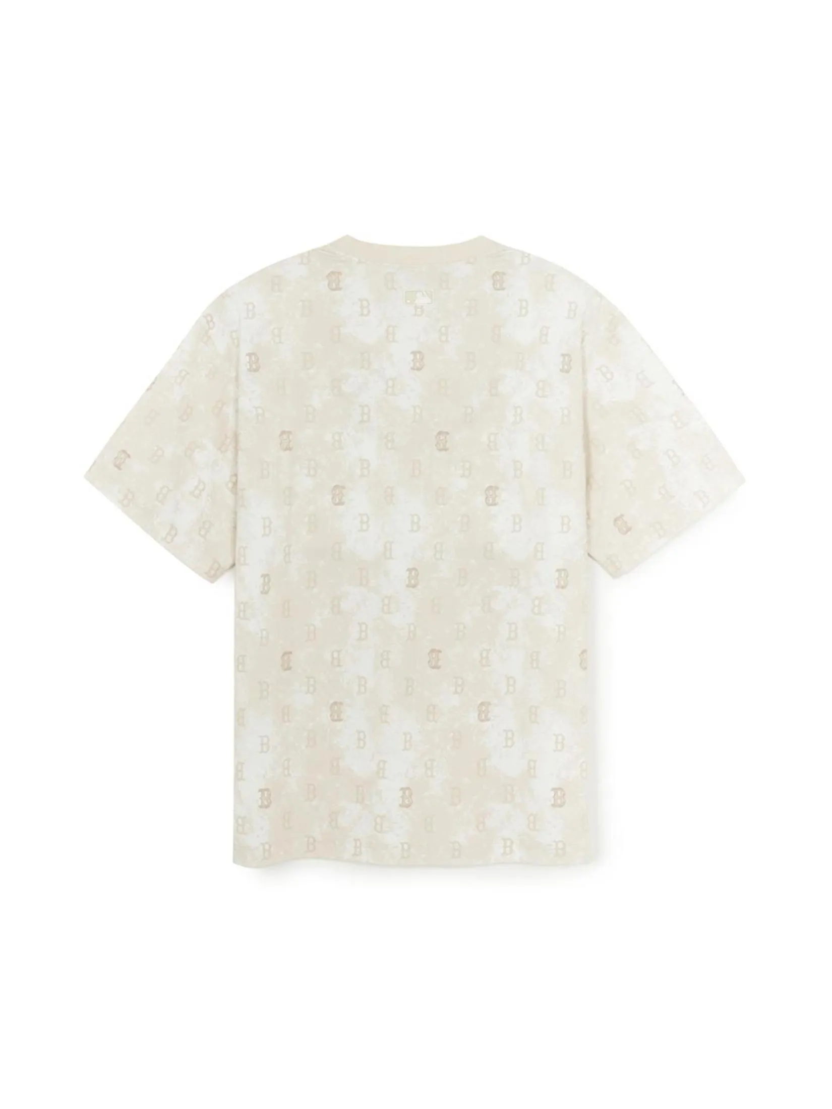 MLB Unisex Vintage Monogram All-Over Printed Over Fit T-Shirts Model 3ATSM0954 43SAL Light Sand