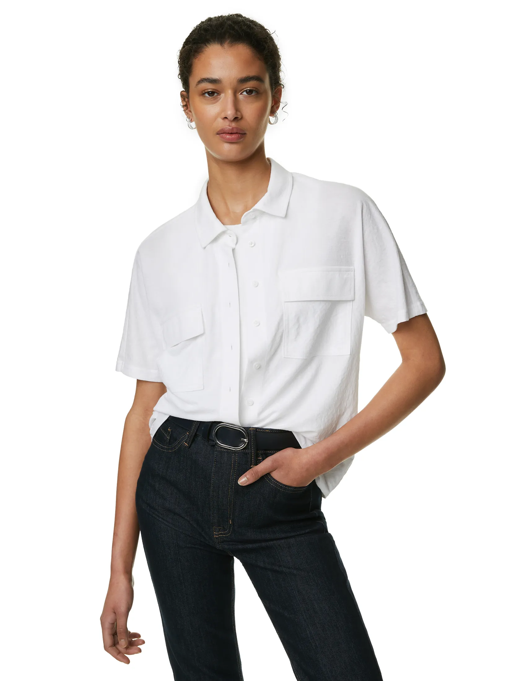 MARKS & SPENCER Women Shirt Collared Button Through