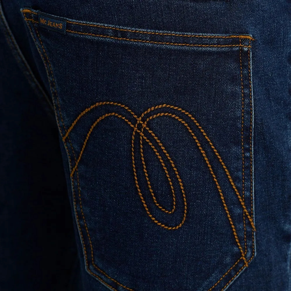 MC JEANS Men's denim shorts Dark Blue MCJZ042