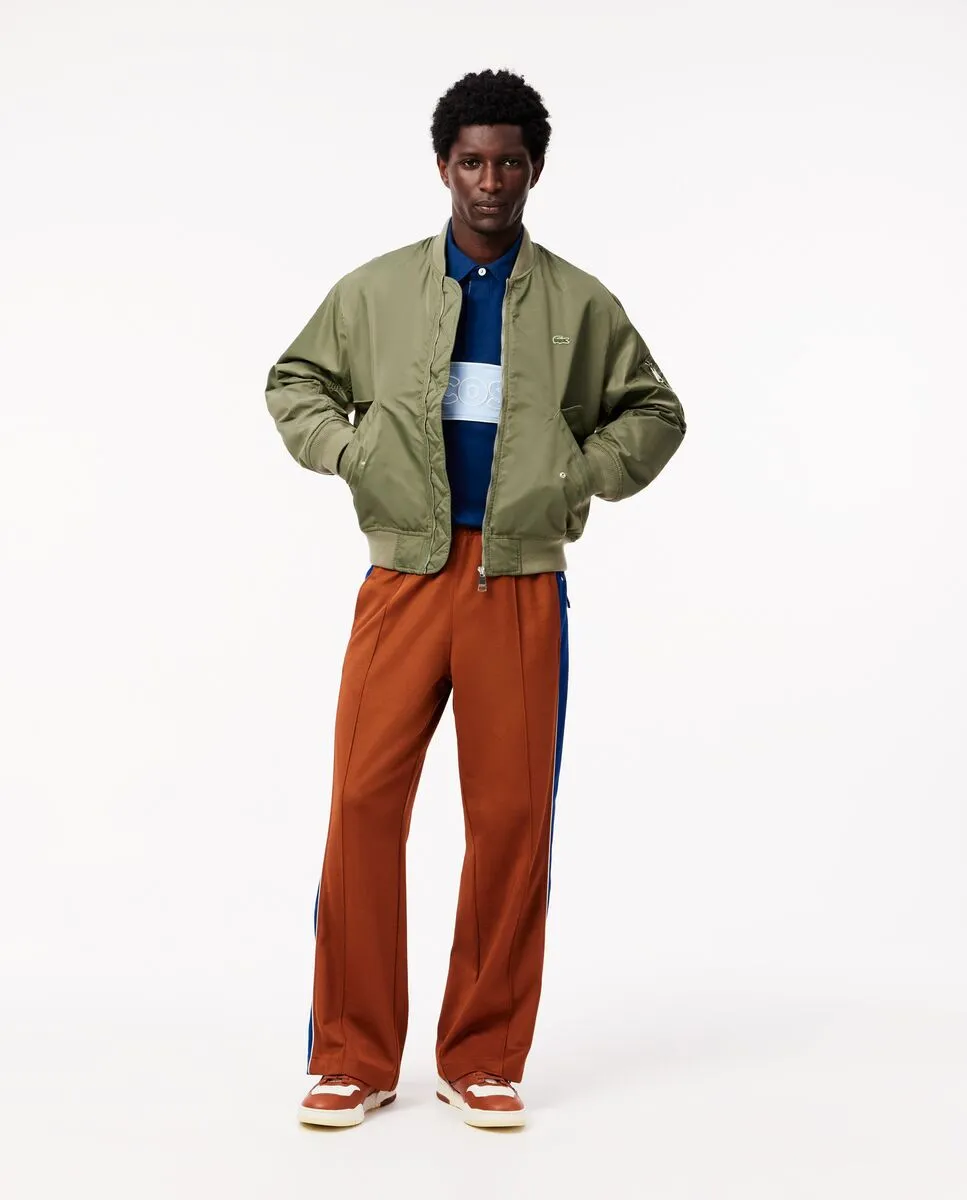 LACOSTE Relaxed Fit Cotton Rugby Shirt Blue