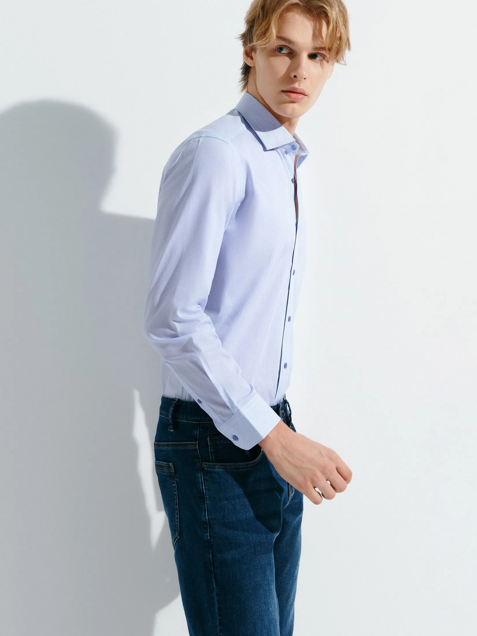 G2000 Men Clothing Wrinkle Free Formal Shirt  Smart Fit - Blue