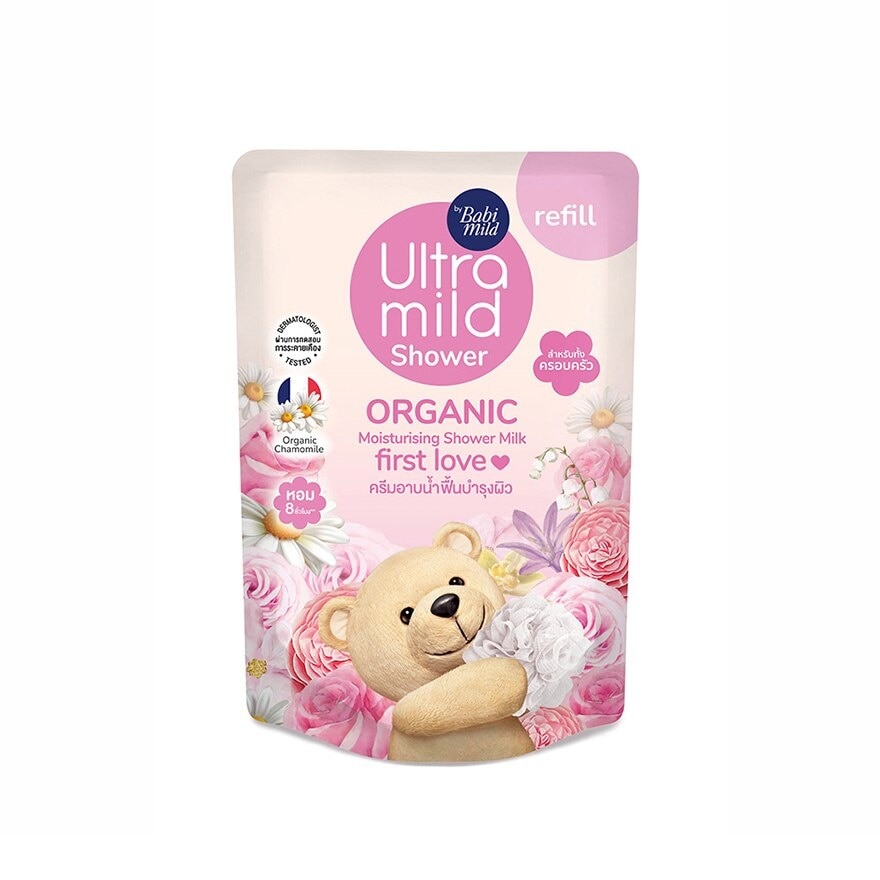 Babi Mild Ultra Mild Organic Shower Milk First Love Refill 360 Ml. - Pink