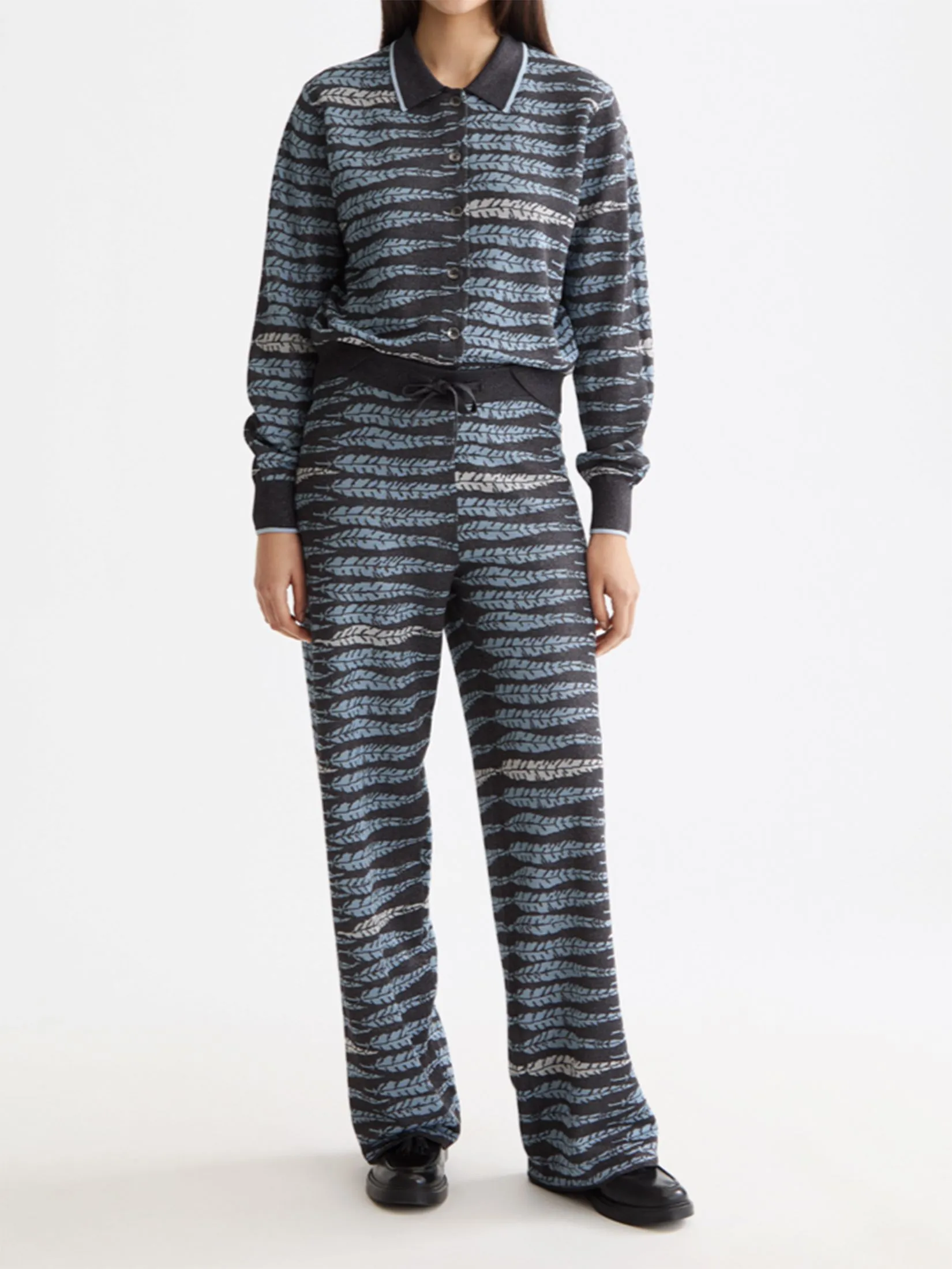 SCOTCH&SODA Women Trousers Lurex Jacquard Charcoal Art