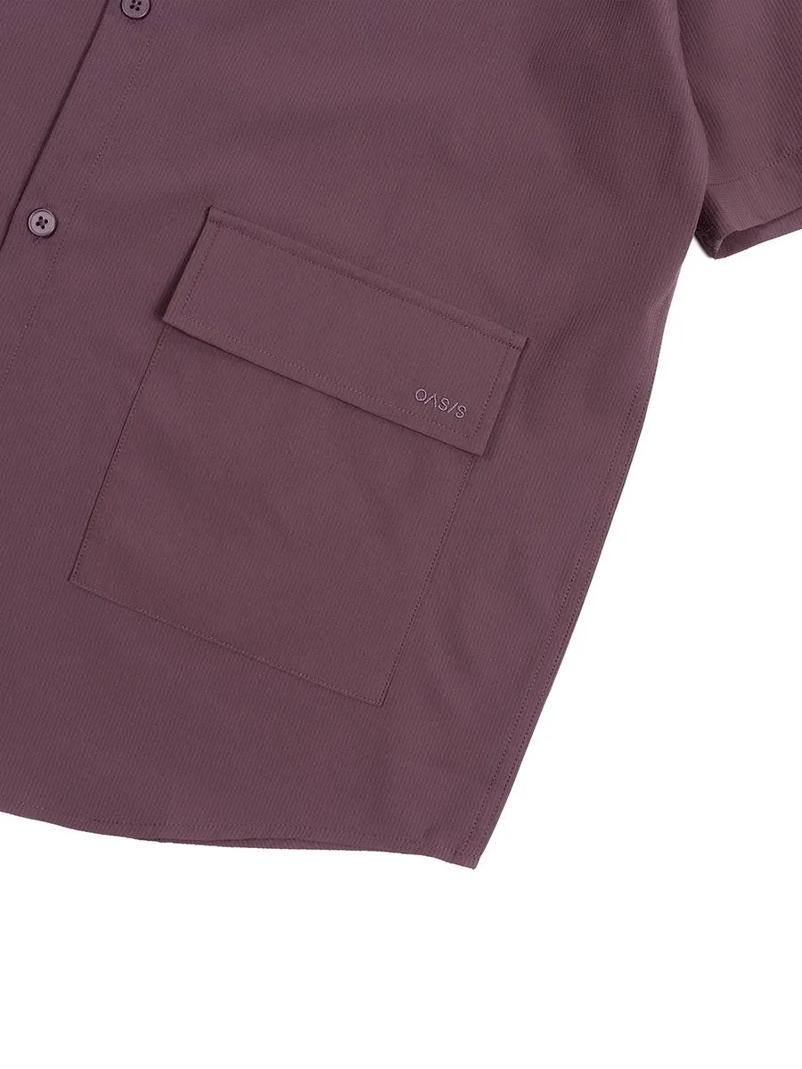 OASIS Men's Short sleeve Shirt Purple