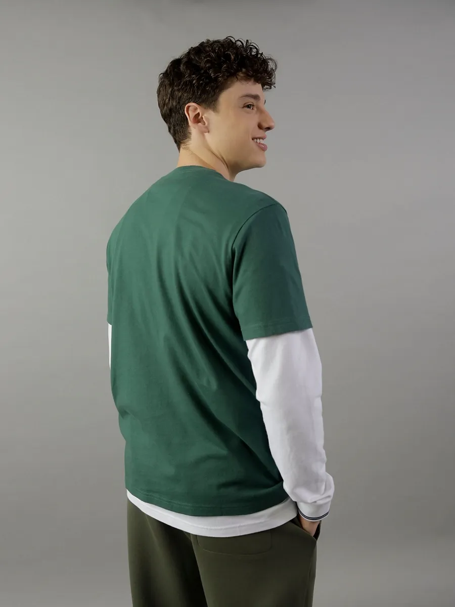 AMERICAN EAGLE MEN G INTL SS SET IN TEE- PC DYE + SERIOUSLY SOFT WASH 300 GREEN