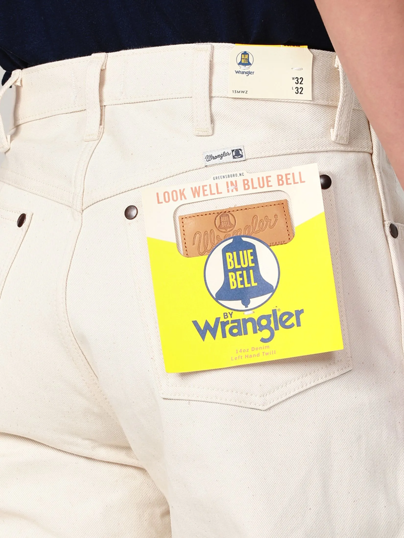 WRANGLER Men's Jeans Blue Bell Collection Mid MWZ Fit Off-White
