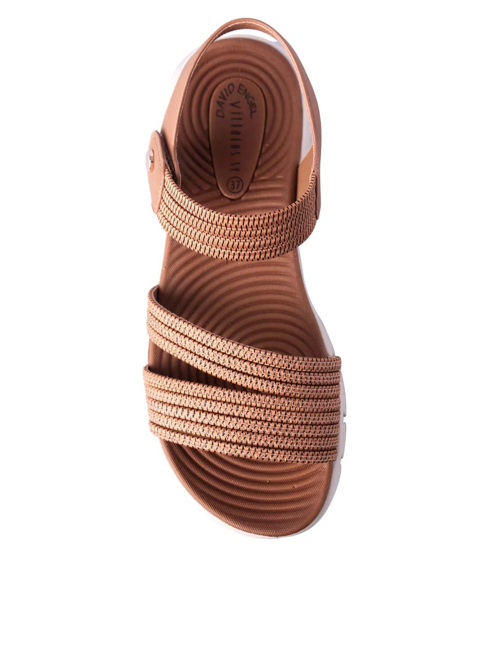 VILLAINS SF STRETCHY Women's Comfort Flat Sandals TAN