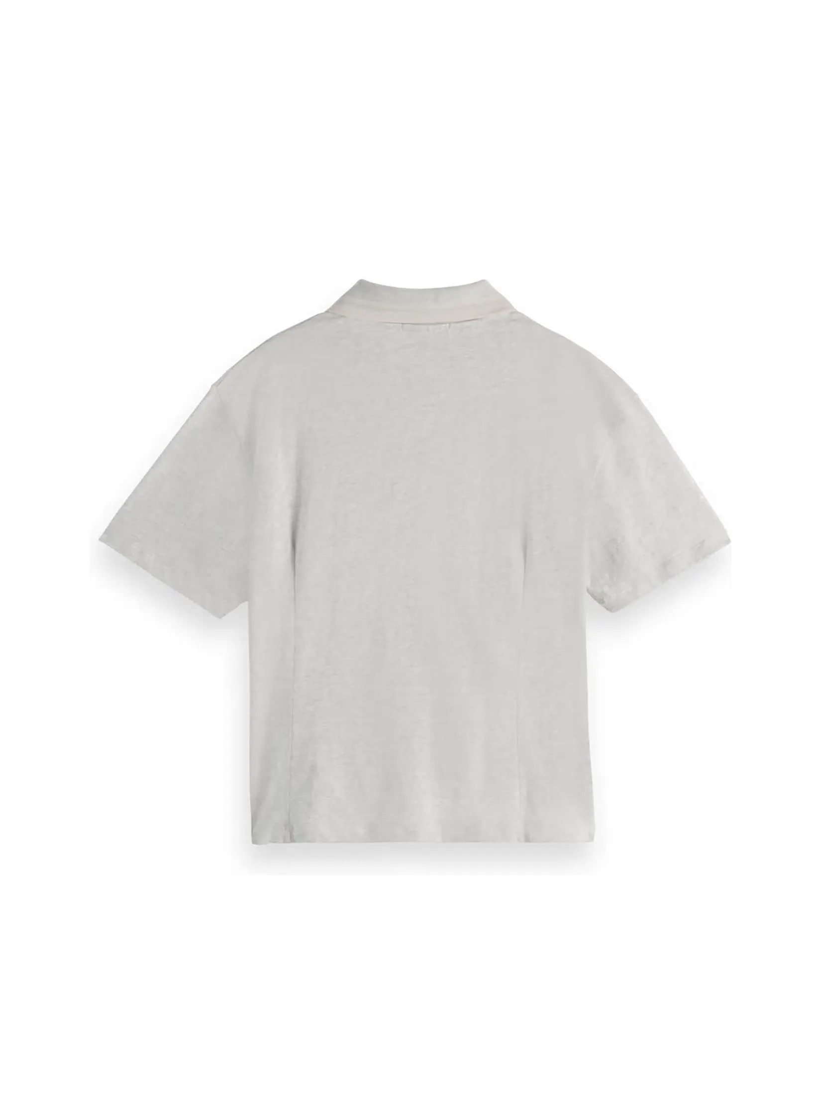 SCOTCH&SODA Women Polo Shirt Zip Up Light Grey Melange