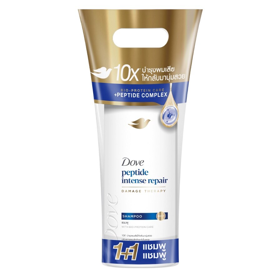 Dove Shampoo Peptide Intense Repair 360 Ml.Twin Pack - Navy