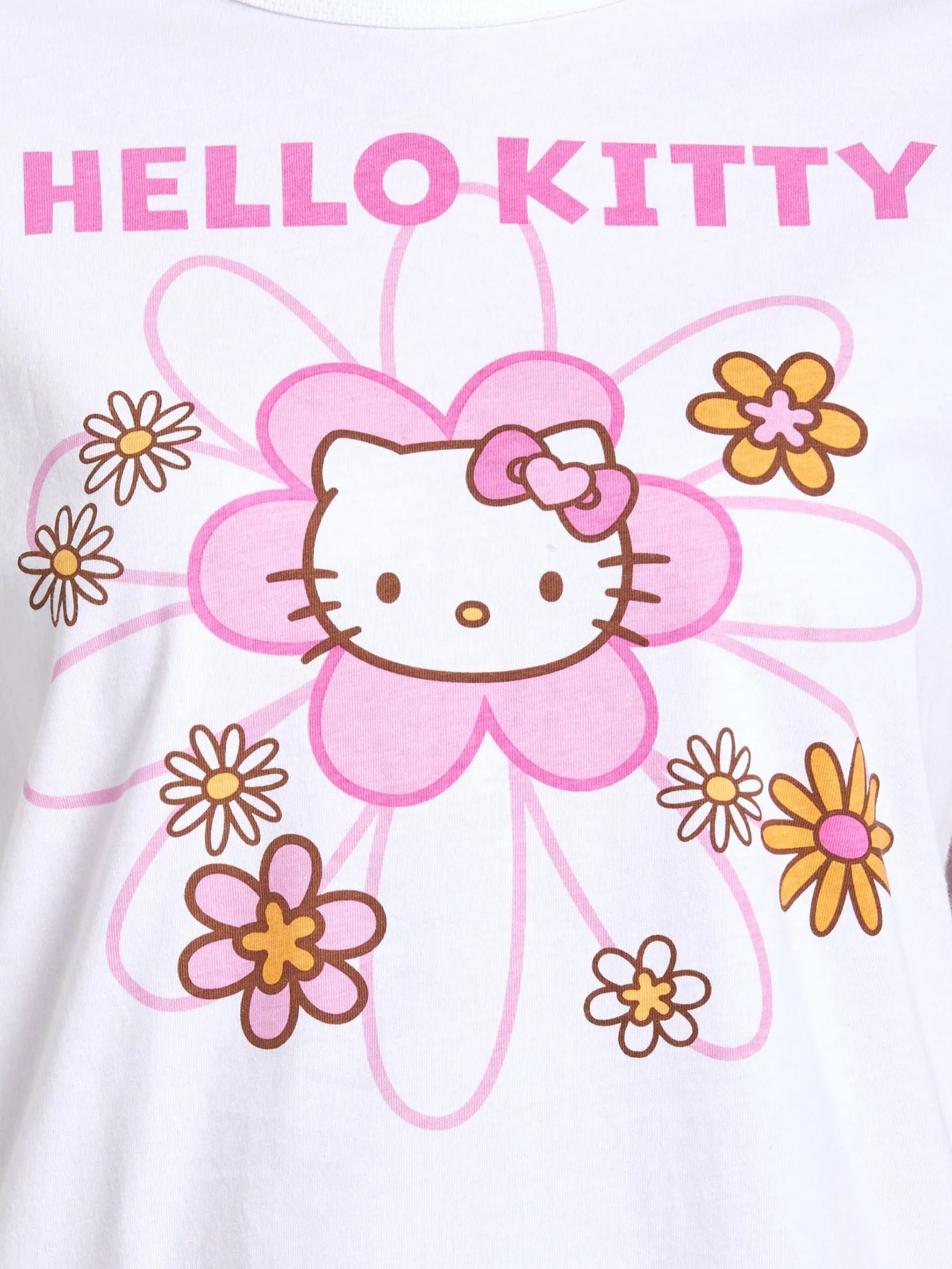 SANRIO Women Pyjamas T-Shirt Short Sleeves + Shorts Flower Face Hello Kitty Pink