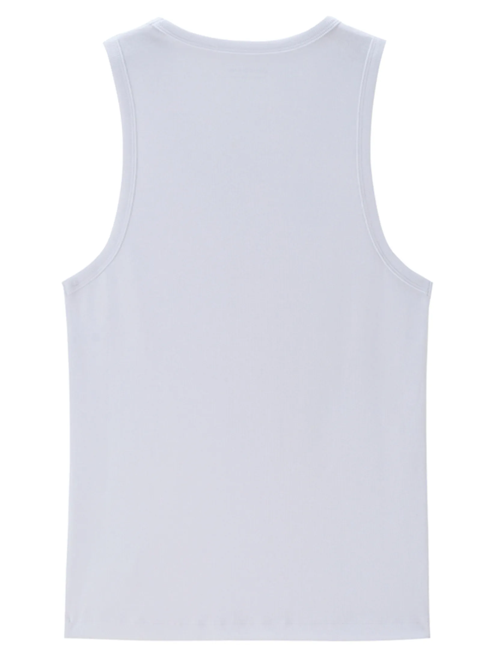 GIORDANO Men's Online Exclusive Slim Rib Tank Top (Korea) White
