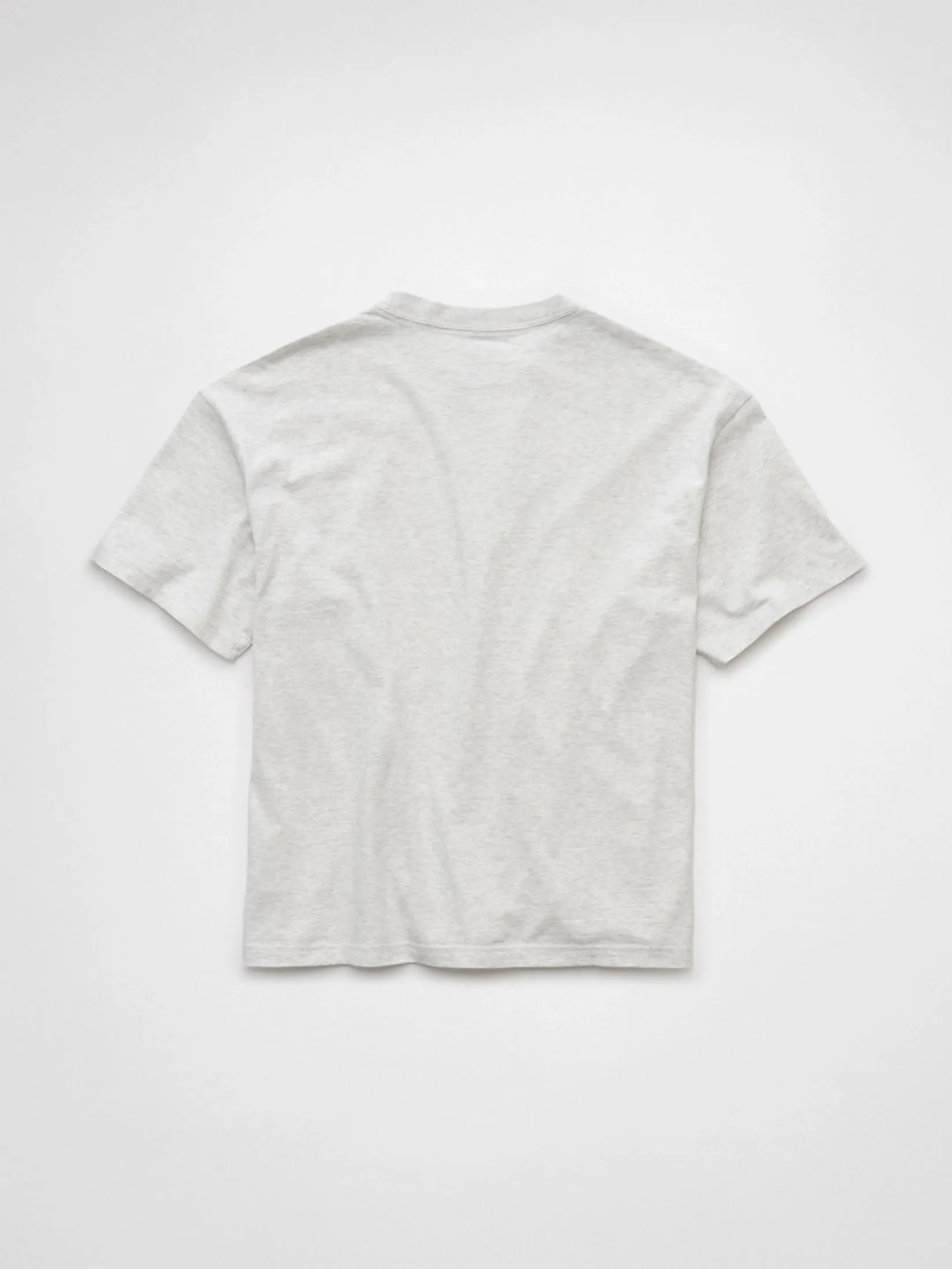 AMERICAN EAGLE MEN G SS SP2 RELAXED SET IN TEE- HTHR + SERIOUSLY SOFT 092 LIGHT HEATHER GRAY