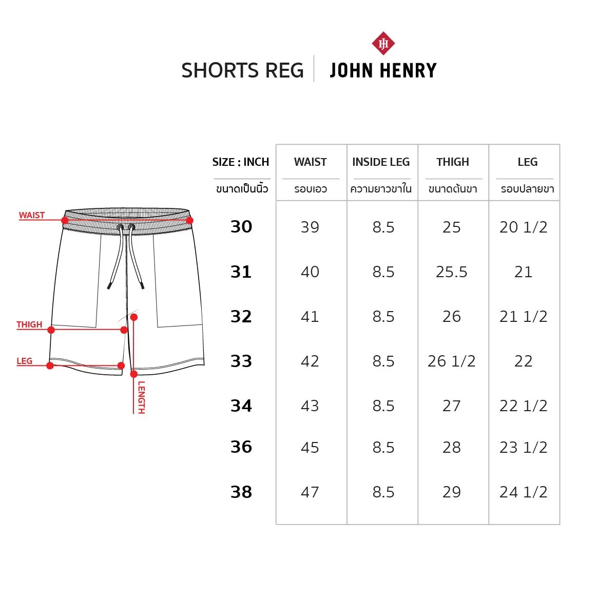 JOHN HENRY Men's Shorts (Regular Fit) MERRIMENT Light Green