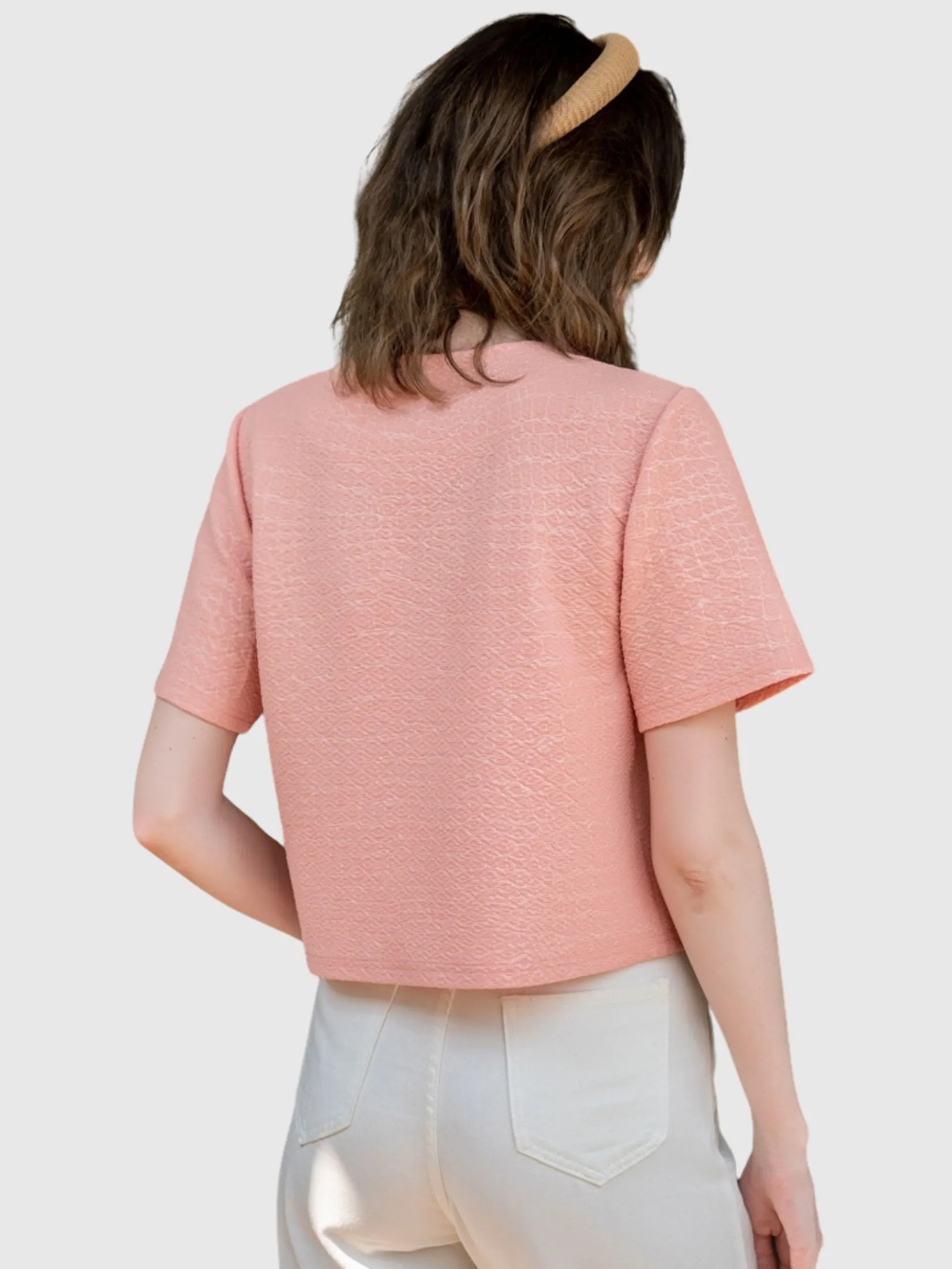 AMILA Women Blouse Short Sleeves Spun Spendex Orange