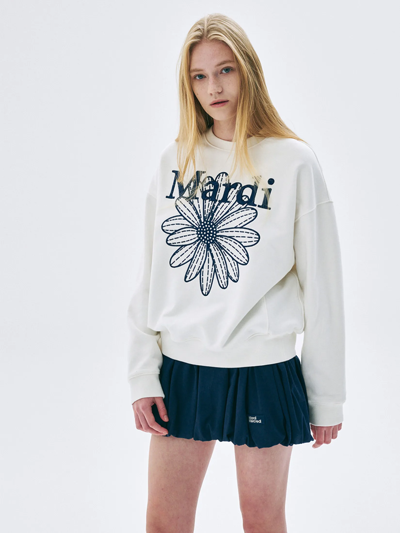 MARDI MERCREDI Volume Mini Skirt Navy F