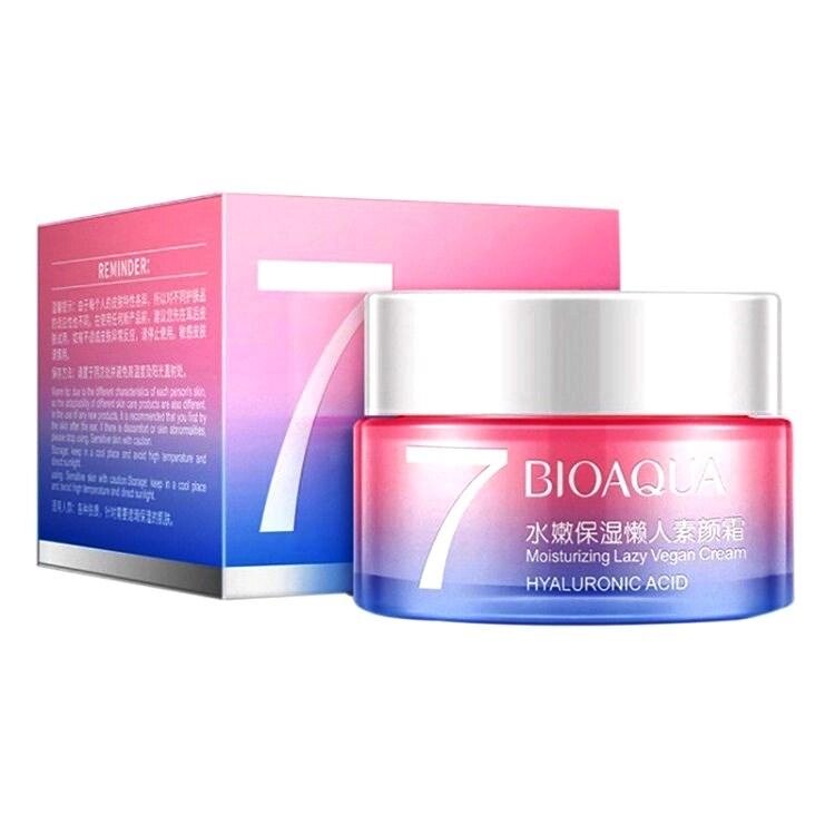 Крем увлажняющий с Гиалуроновой Кислотой Bioaqua 7 Moisturizing Lazy Vegan Cream, 50 мл. Таиланд