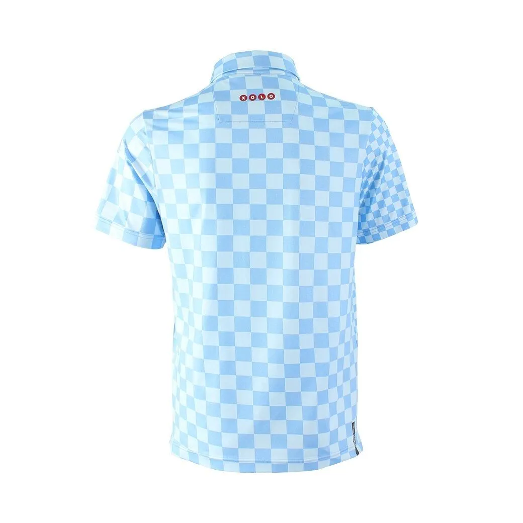 XOLO Light Blue CHECKERED POLO (040064)
