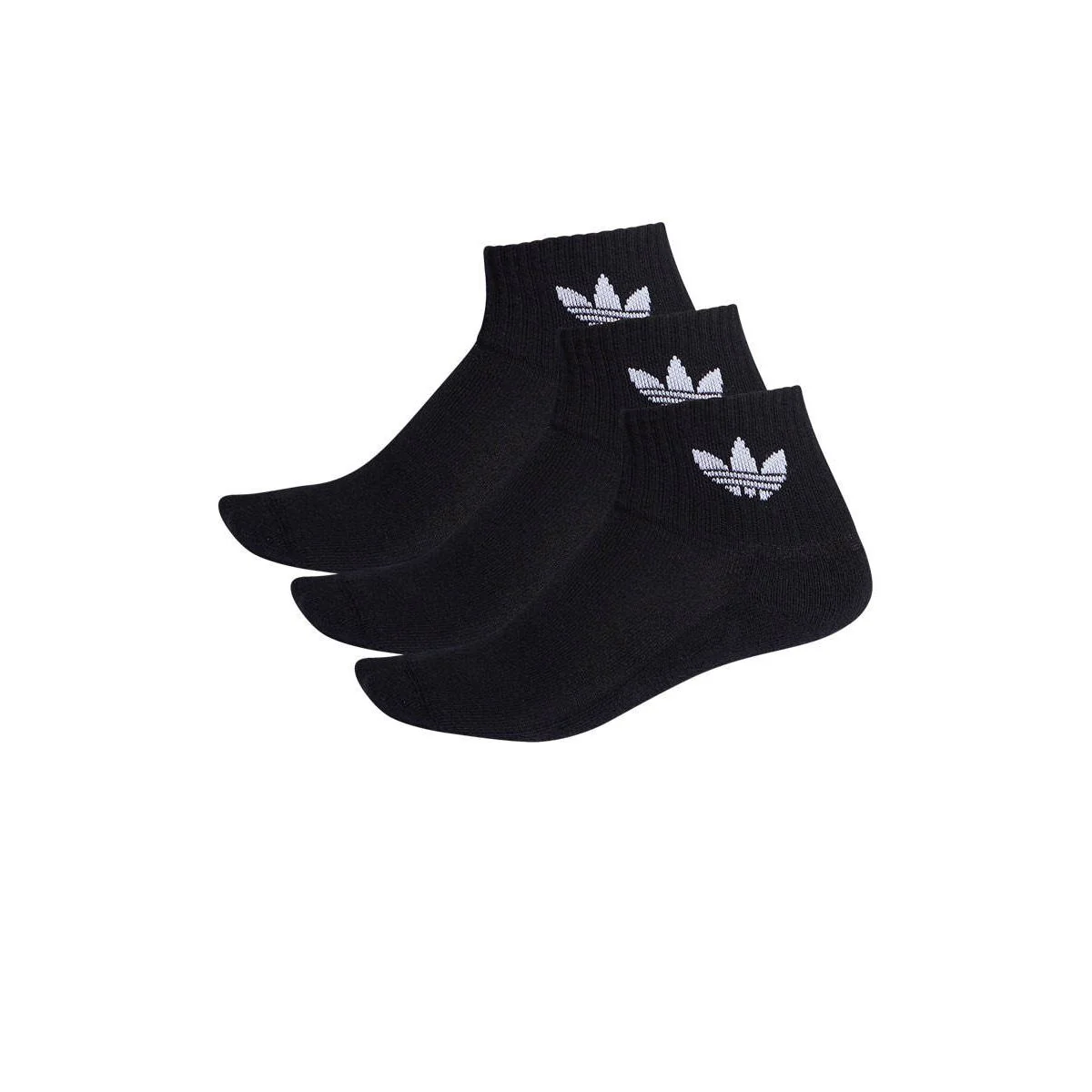 ADIDAS ORIGINALS Mid Crew Unisex Socks (3 Pairs) - Black - L (US SIZE)