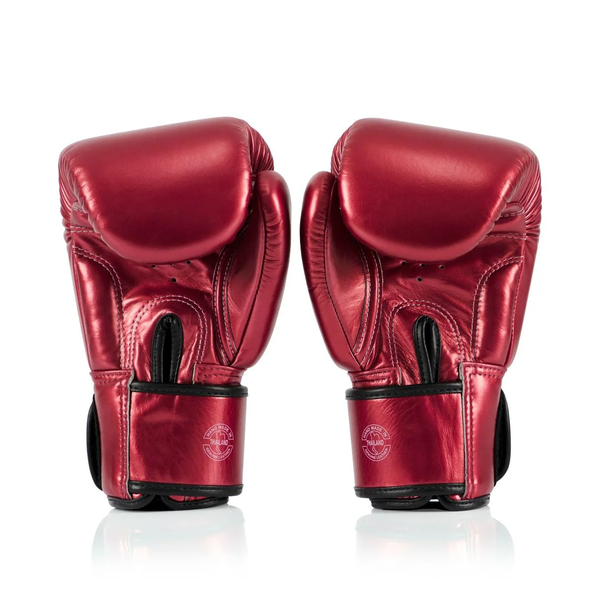 "Metallic" Boxing Gloves - Red - Red - 10 oz