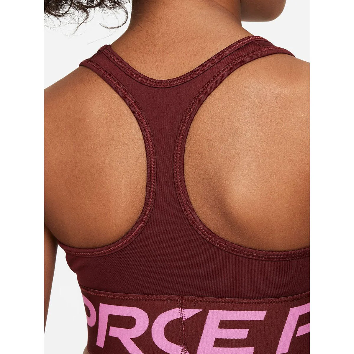 Спортивный топ для девочек Nike Pro Swoosh — цвет красный, размер L (американский размер)