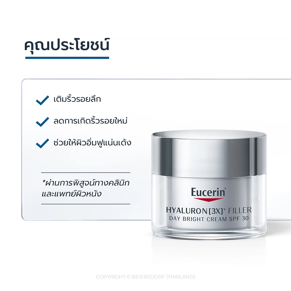 Ночной крем Eucerin Buy 2 Get 1 Hyaluron 3x + Filler Day придающий сияние Cream + Hyaluron 3x + Filler [Free! Eye cream 15 мл]