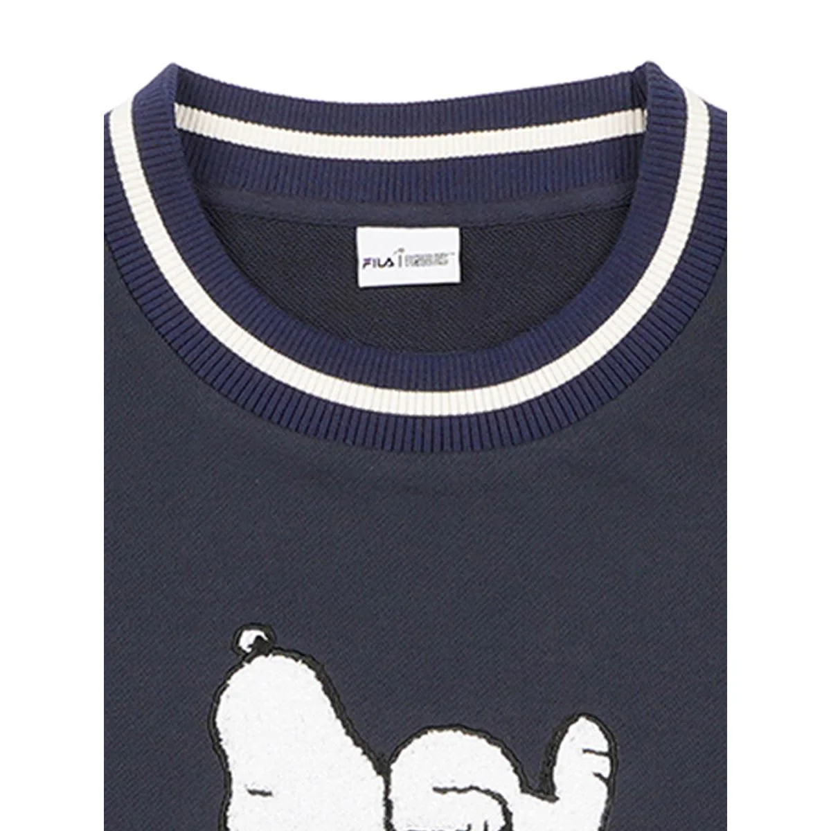 FILA Peanuts FW2SSG4P006X Unisex Sweatshirt - Blue - 2XL (US SIZE)